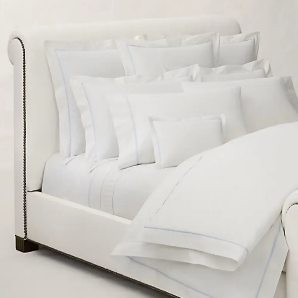 Ralph Lauren Organic Cotton Percale Palmer Standard Sham in Pale Sky Blue